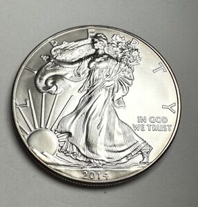 New Listing2014 American Silver Eagle 1 Oz .999 Silver Coin US $1 Dollar Lots Of Pictures