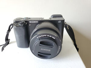 New ListingSony Alpha a6000 24.3MP Mirrorless Camera  with 16-50mm Lens