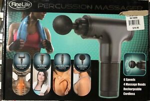 Fine Life 6 Speed Cordless Percussion Massager Black
