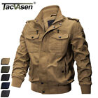 Tacvasen Tactical Mens Cargo Jacket Cotton Coat Winter Casual Work Bomber Jacket