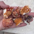 New Listing6pc Lot Druzy Vanadinite Crystal Cluster Set 146g Wholesale Mineral Lot Morocco