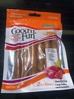 Good 'N' Fun Rawhide Twists, Dog Snacks Chicken Liver  In The Middle , 6-Count