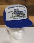 Vtg Ford Genesis Tractor Mesh Back Snapback Rope Trucker Hat Foam NEW Blue Gray