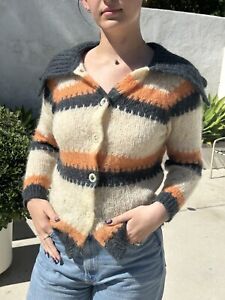 Vintage Mohair S Cardigan Knit Sweater Wool