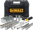 Dewalt Mechanics Tool Set 84 Piece SAE Metric Ratchet 1/4 3/8 Socket Drive Case
