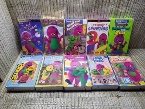 Barney VHS Lot- 10 Tapes (ALL 10 IN PICTURE)