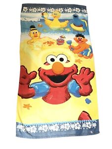VTG Sesame Street Beach Towel Elmo Big Bird Ernie Bert Cookie Monster Franco 56”