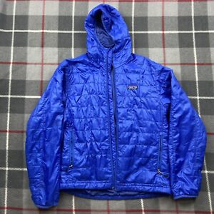 Patagonia Nano Puff Men’s Small Full Zip Puffer Jacket Quilted Blue Flawed*