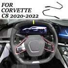 Fit For Chevrolet Corvette C8 Carbon fiber Interior Steering Wheel Trims Cover (For: 2021 Chevrolet Corvette)