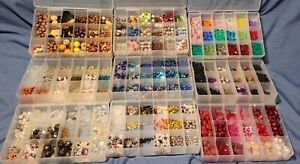 Huge Bead Lot- Jewelry making  - 16 Pounds - W/ 10 Cases