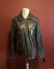 Vintage Rogue Reilly Olmes Leather Jacket MEDIUM Distressed Black Buttery Soft
