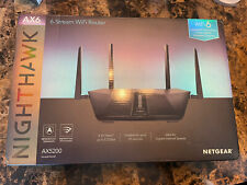 NETGEAR AX5200 NIGHTHAWK AX6 6-Stream Wifi Router Model RAX48 NEW - BLACK