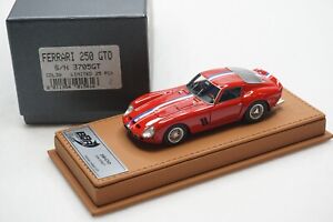 1/43 BBR FERRARI 250 GTO ROSSO CORSA/FRENCH FLAG BROWN DELUXE LEATHER LE 25 N MR