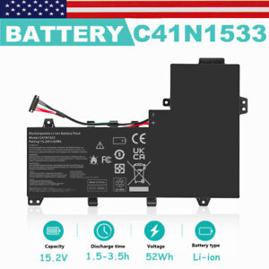 52Wh New Battery C41N1533 For ASUS Q524U Q534U Q534UX UX560UX UX560UQ Q504UX