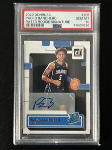 New Listing2022 Donruss Paolo Banchero #201 Rated Rookie (RC) Auto PSA 10