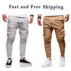 JOGGERS SWEATPANTS MEN'S CASUAL SLIM-FIT PANTS POCKETS TAPERED FIT GYM