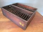 Antique Primitive Post Office Wood Letter Box Sorting Crate No. 34 Stamped 5172