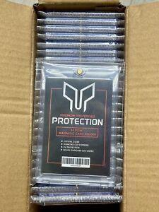 35pt One Touch 25 Count Hard Case Magnetic Ultra Clear Baseball Card Holders Pro