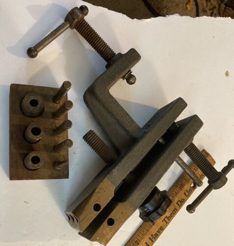 VINTAGE DIFFERENT BENCH VISE WITH ATTACHMENTS JEWELERS Blacksmith Metal Tool