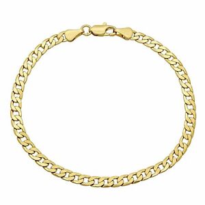 18K Solid Gold 4.5MM Cuban Curb Link Chain Necklace