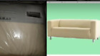 IKEA Klippan 2-Seat LOVESEAT 100% Cotton Sofa Cover Alme Natural,Vanilla Beige