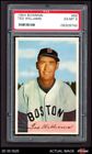 1954 Bowman #66 Ted Williams TED Red Sox HOF RARE VARIATION PSA 6 - EX/MT