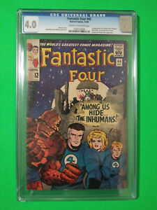 FANTASTIC FOUR # 45 DEC 1965 1st Lockjaw & Inhumans CGC Grade 4.0 Marvel Comics