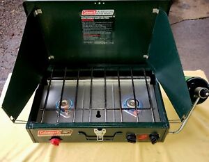 New ListingColeman 2 Burner Propane Camping Stove w/ Electronic Ignition. TESTED 5423E750C