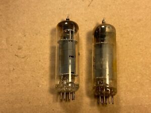2 Vintage RCA EL84 6BQ5 Tubes Test BAD 1960s will probably work somewhat anyway