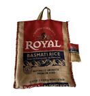 Empty Burlap 20 LB Royal Basmati Rice Bag w/ Zipper & Handles Eco-Friendly Tote