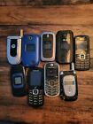 Lot of (9) Flip phones or Parts or Gold Recovery -Samsung LG etc