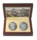 2 x 2oz Silver Coins 2012 Niue $5 War of 1812 - Napoleon & Kutuzov Antique  Set