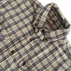 Carhartt Plaid Relaxed Fit Blue Cotton Button Down Shirt Men With Flaws SZ Large