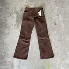 Vintage DS Brown Made In USA 70s Levi 517 White Tab Corduroy Flare Pants Size 33
