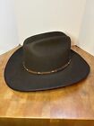Resistol Brown Cowboy Hat, Size 7 1/4 4X - Beaver Self Conforming USA Long Oval