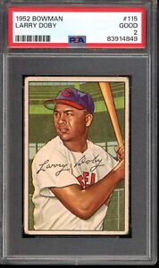 1952 Bowman #115 Larry Doby PSA 2 Cleveland Indians HOF Baseball Card