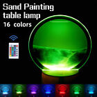 Moving 3D Sand Art Picture Round Glass Hourglass Deep Sea Sandscape Home Decor