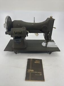 White Sewing Machine Rotary E-6354 Electric With Manual UNTESTED PARTS OR REPAIR