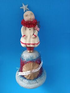 Bethany Lowe Dee Foust  Collection July 4th Patriotic Liberty Bell Figure 10.5