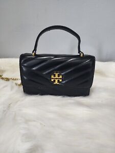 AUTHENTIC Tory Burch Black Lambskin Leather Handbag/Crossbody Bag