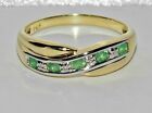 2Ct Round Cut Lab-Created Emerald & Diamond Wedding Ring 14K Yellow Gold Plated