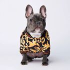 Luxury Designer Fashion Jacket Dog Apparel Pet Clothes, High Quality Black/Gold