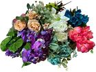 Large Mixed Lot Artificial Silk Flowers 10 Bunches Stem WEDDING  Home decor