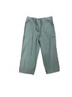 Vintage Sonoma Womens Size 12 Khaki Green Capri Cargo Pants Cotton 22