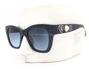 Chanel 5478 1643/S2 Sunglasses Navy Blue w/ Charms Logo Pearls Silver Heart CC