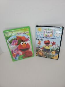 Lot Of 2 Sesame Street DVDs Elmo's Dinosaurs and Elmo's World The Great Outdoors