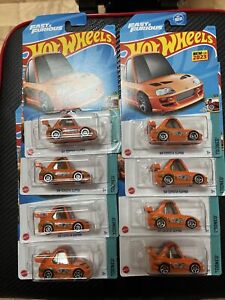 Hot Wheels '94 Toyota Supra 2023 Tooned Fast And Furious Lot Of 8