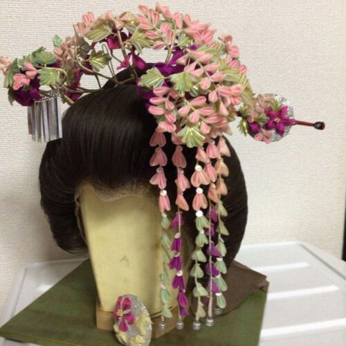 Hair Accessory Japanese Clothing Hairpin kanzashi Flower maiko Edo snack work #4