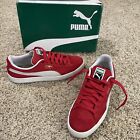 Puma Classic Suede Sneakers High Risk Red & White #352634-65 Men’s Sz 9.5