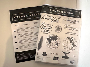 New ListingStampin' Up! Retired Stamp Set Beautiful World W/ Dies ~ RETIRED